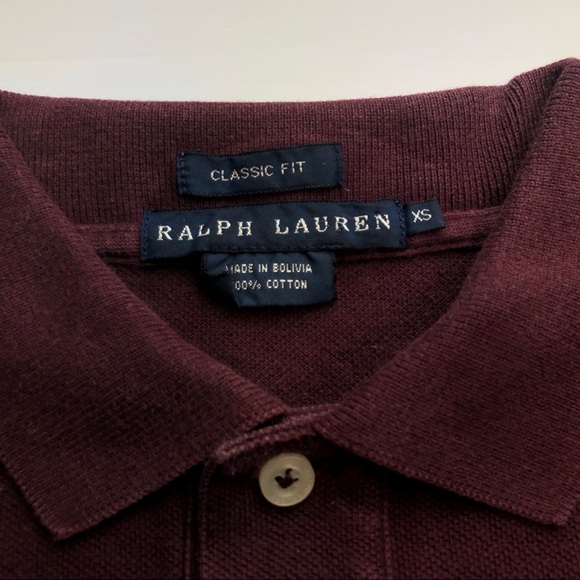 RALPH LAUREN Classic Mesh Cotton Red Polo Shirt XS - Picture 2 of 10